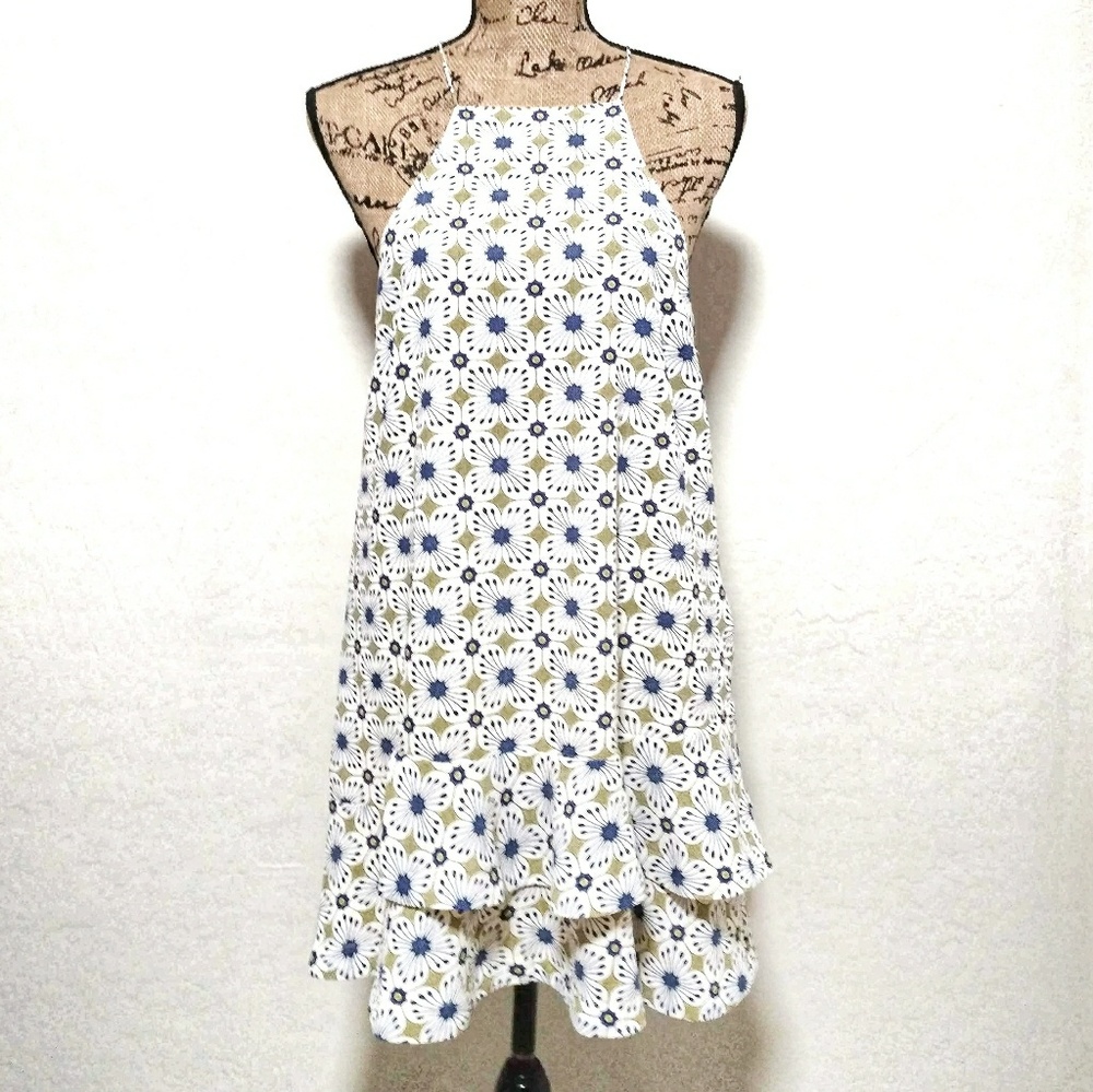 J.O.A | High Neck - Short Ruffle Dress